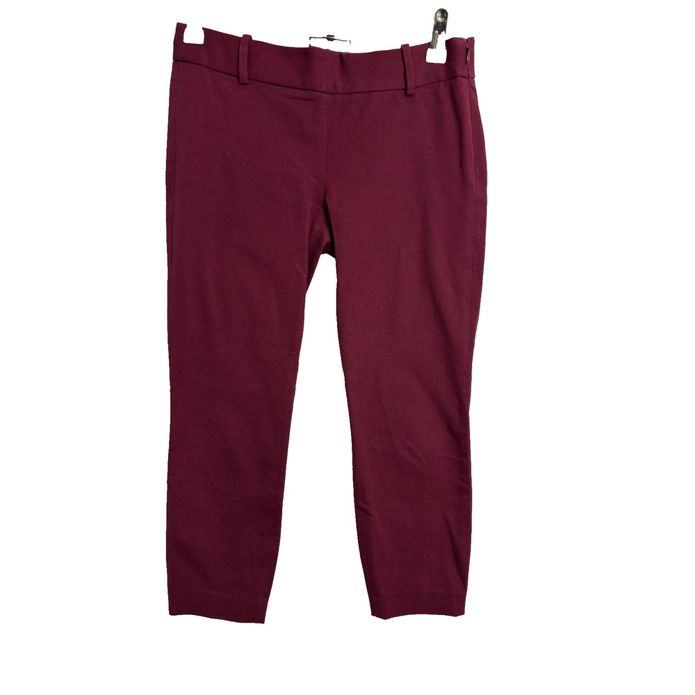 J. Crew Women's 00P Minnie Wine Cropped Pants Travel Resort Academia Preppy